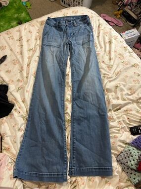 American Eagle Outfitters Light Blue Wide-Leg Jeans